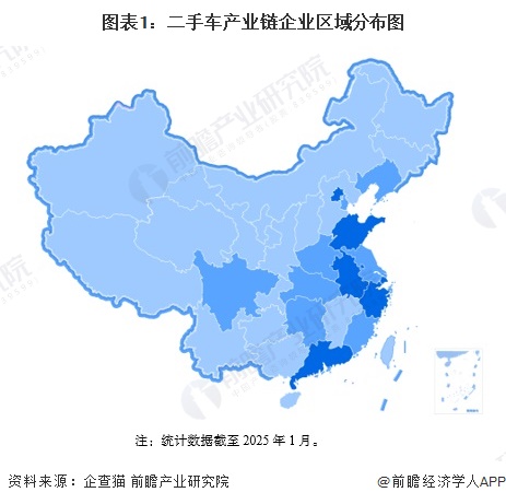 2024年中国二手车行业区域发展现状 广东省二手车交易量全国第一【组图】